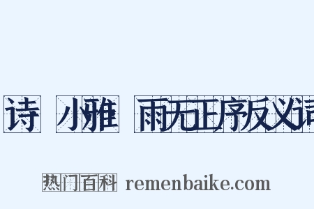 诗·小雅·雨无正序反义词是什么意思的图片